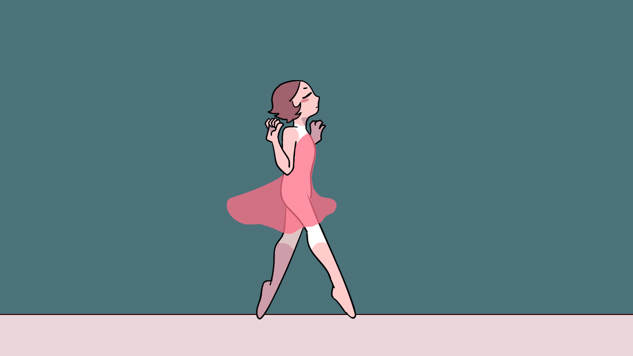 Ballerina Walk Cycle A simple walk cycle exercise